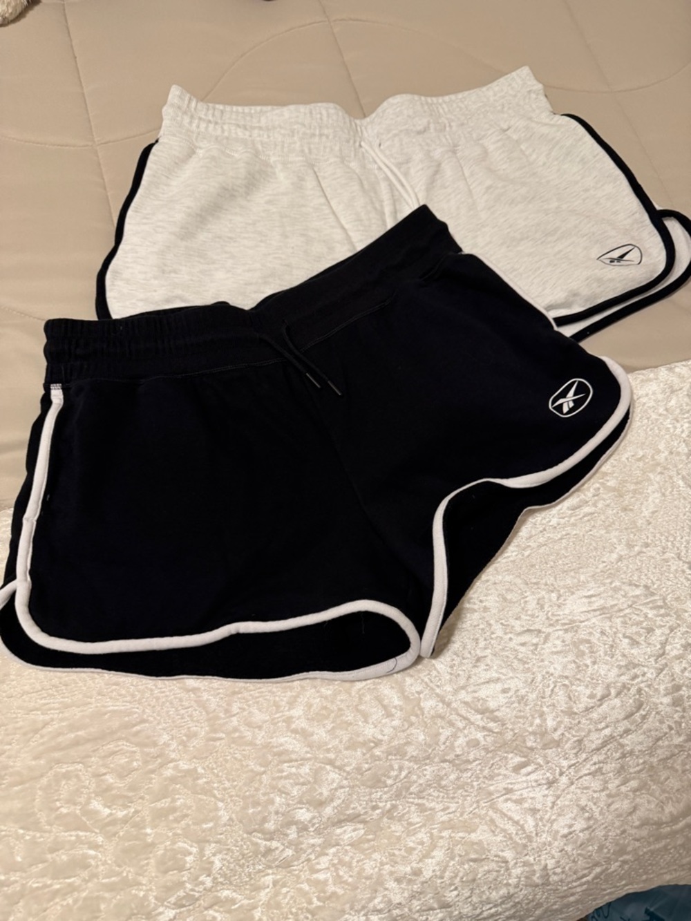 Reebok Ladies' Athletic Shorts Set - Black & Light Gray